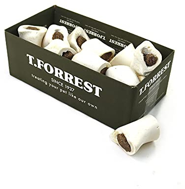 T.Forrest Air-Dried Mini Meat Filled Bones (2) for Dogs (20 Pack) - 100% Natural, Long-Lasting, Grain-Free, UK Made