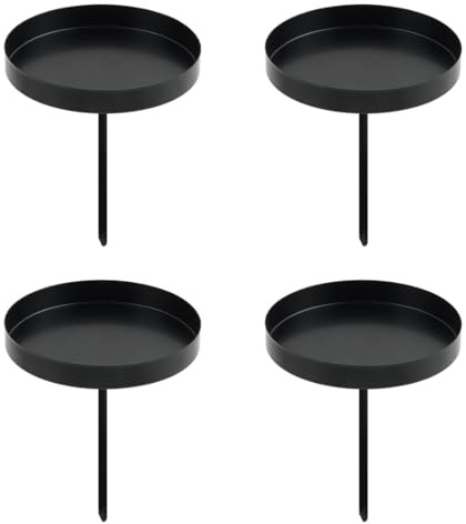 4 Pezzi Portacandele Corona Avvento, 8 cm Candelabro Corona Dell'Avvento, Retrò Candelabri Natalizi, Supporto Piatto per Candele, per Decorazioni Natale Casa Matrimonio