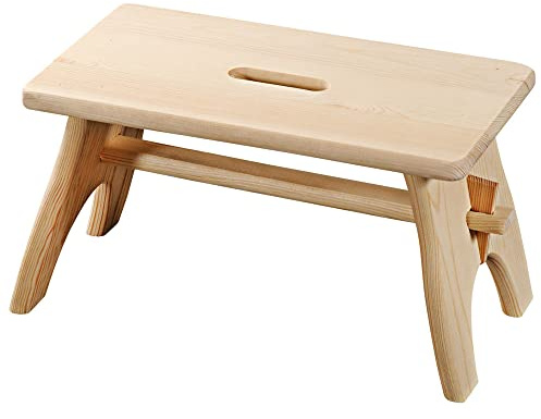 FSC träfotsoffa - fotpall - träpall - barnpall - fotbänk - dim. 42 x 21,5 x 20,5 cm