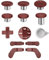 13 in 1 GOW Edition Thumbsticks Analog Sticks Ersatz Joystick Teile Reparatur Zubehör Kit Komponenten-Set mit 4 Paddeln, 2 D-Pads, 1 Werkzeug für Xbox Elite Serie 2 und Core Controller