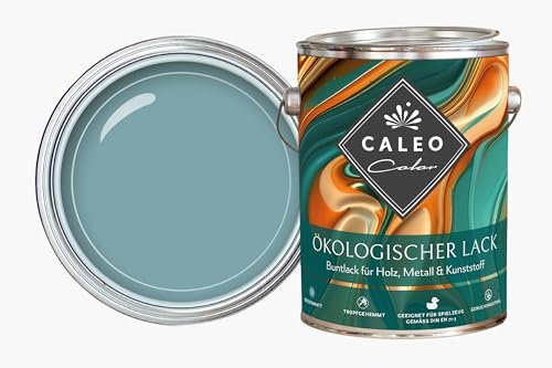Caleo Color Sea Rushen Paint, Grey Blue, 0.15 Litres, Ecological Paint for Furniture, Natural, Solvent-Free, Suitable for Toys
