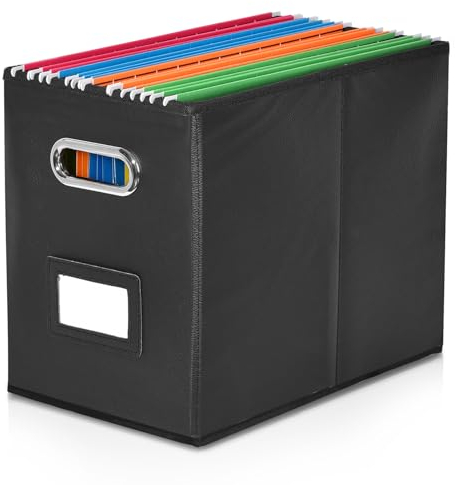 Umtiti A4-Größe Datei Organizer Box (Ordner nicht enthalten). Datei Ordner Lagerung, dauerhafter hängender deckelloser Datei-Kasten für Büro/Dekor/Haus.BK-XS-DE