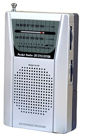 SilteD DLOETT – Radio AM FM Portable 2AA, récepteur Mondial de Poche à Piles avec Haut-Parleur et écouteurs