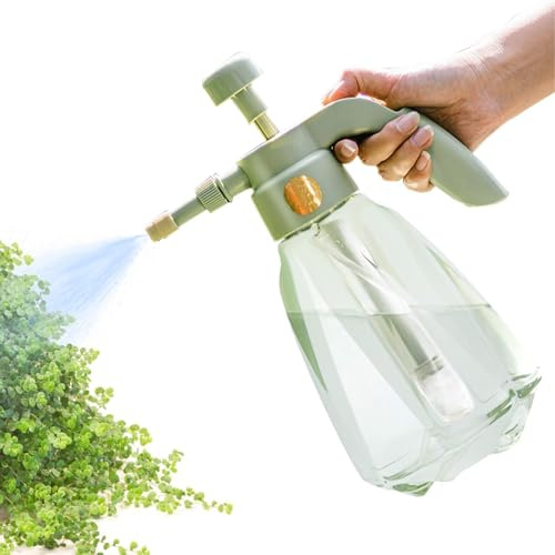 Spruzzatore a pompa a mano | Spruzzatore ad acqua a pressione – nebulizzatore per piante, bottiglia per irrigazione, ugello girevole, regolabile, spruzzatore da giardino, prato e giardino
