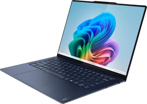 Lenovo Yoga 7 14Q8X9 14 Notebook Computer KI, Qualcomm Snapdragon X Elite X1E78100, 16GB RAM, 512GB M2 SSD, 2.9K Touchscreen, X1E78100 Grafik, Windows 11 Home, Cosmic Blau, Tastatur QWERTZ Deutsch