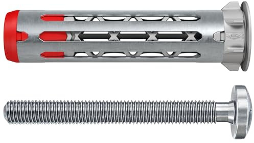 Fischer DuoHM 5x55 - Tobillo para cuerpo hueco, con cabeza de tornillo cilíndrico, huella PZ – Bolsa de 15