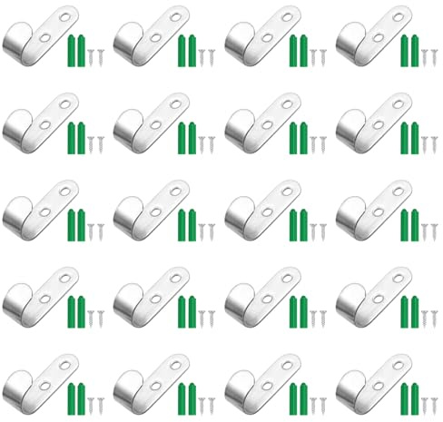 Elthmpr 20 ganchos de red, 50 x 13 x 2,5 mm, ganchos tensores para lona de remolque, ganchos de fijación robustos para accesorios de remolque de automóviles
