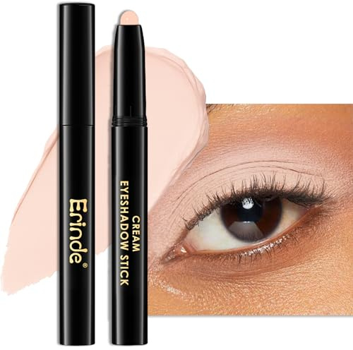 Erinde Matt ögonskuggspenna, matt ögonskuggspinne vattentät och långvarig, Cream Shimmer Crayon eyeliner, metallisk glansig ögonmakeup penna #011 nakenbeige