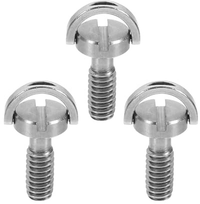 TOYZFRIENDY 3 pezzi Viti in Acciaio Resistenti con D-ring per Montaggio Rapido su Treppiede Fotocamera Viti di Fissaggio per Staffa e Piastra Quick Release Compatibili con DSLR e Accessori