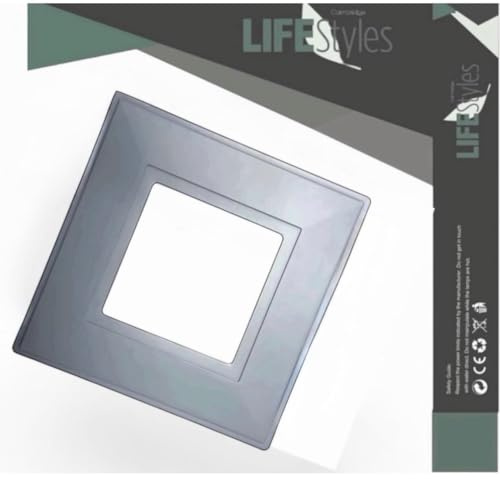 Cambridge Lifestyles ® Manhattan Grey Finger Plate for 1 Gang Socket Surround Single Light Switch Protection Cover Pack of 1 Prevents Marks Easy Clean Durable Paintable Single White