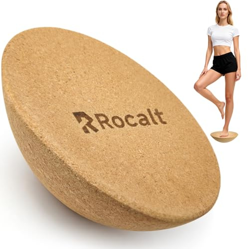 Rocalt Half Ball Balance Trainer, 11.8” Cork Wobble Board