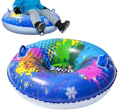 Trineo de tubo de nieve | Blow Up Snow Tube Trineo | Antivuelco para deportes de invierno, trineo, al aire libre, campo de nieve, adultos y niños
