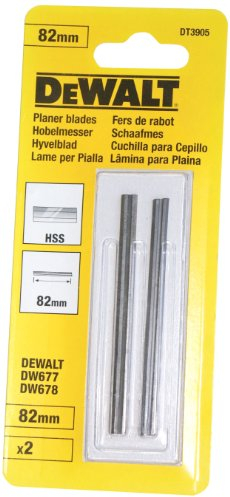 DeWALT DT3905-QZ Hoja Reversible para Cepillo de HSS de 82 mm, Color Plata