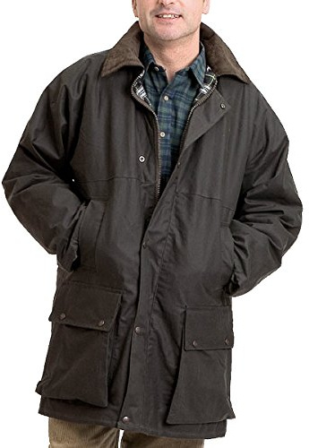 Chaqueta con forro de cera acolchada y cordón Marrón marrón Medium