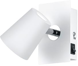 Trio Leuchten LED väggspot Narcos 873170131, metall vit matt/krom, 1 x 4 watt