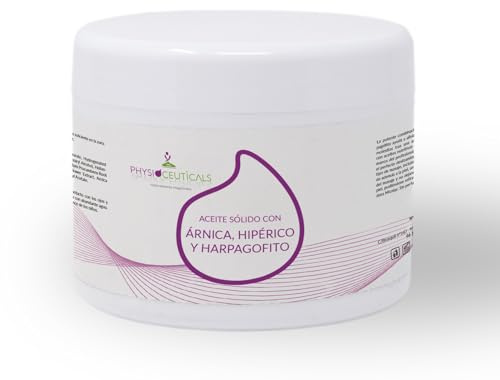 PHYSIOCEUTICALS - Aceite Sólido Masaje Árnica Hipérico Harpagófito 500ml - Uso Profesional Fisioterapia y Quiromasaje - Se Funde al Contacto con la Piel