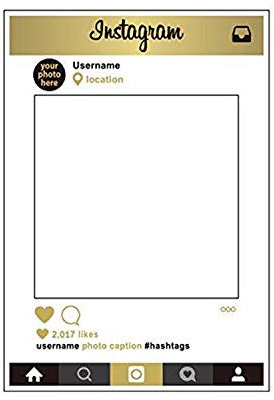 WedDecor Large Social Media Style Photo Booth Prop Selfie Frame For Corporate Event, Birthday & Wedding Parties, Baby Shower, Memorable Party, Special Occasions, 1pc
