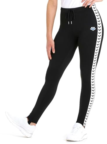 ARENA Damen Steghose Damen Icons Steghose Caroline Team, Black-White-Black, M, 001228