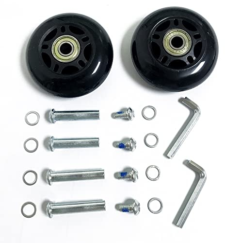LOTOWELZON 1Paar Ersatz Rollen 60mm Dicke 18mm mit 8mm für Koffer Gummi Rollen Rder Ersatz Wheels Rad für Trolley Samsonite Rollen (OD60*W18mm/2.36x0.7)
