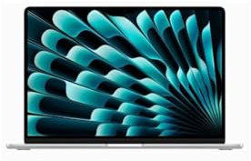 Apple 2023 MacBook Air Portable mit M2 Chip, 15,3 Zoll Liquid Retina Display, 8 GB RAM, 256 GB SSD, FaceTime HD 1080P Kamera, kompatibel mit iPhone/iPad; Silber