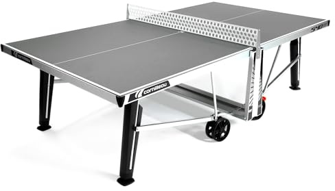 Cornilleau - Pro 540 Outdoor – Table de Ping-Pong Extérieure Pliable – Plateau Stratifié 7 mm – Revêtement MATTOP Anti-Reflet – Roues Jumelées – Idéale Collectivités et Usage Intensif