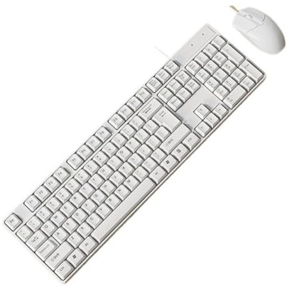 Tangentbordsmusset, Tangentbord Och Mus Set Trådbunden Kontorsdator Notebook Externt Spel Universal Gamer-tangentbord(White)