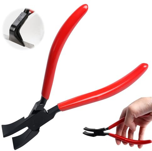 WANDGU Alicates de Plegado 45°: Alicates para Doblar Chapa con Mango Antideslizante, 45° Alicates de Chapa, Alicates Dobladores de Chapa de Acero al Carbono para Doblar y Alisar Chapas (Rojo)