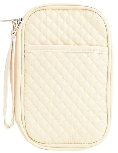 SopwMap Organisateur de câbles, Sac électronique, Sac Organisateur de Câbles Électroniques, Rangement Compact pour Accessoires de Voyage, Chargeurs, Câbles, Téléphones, Clés USB, Beige