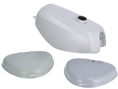 Set: serbatoio adescato, senza protezione contro la corrosione + coperchio laterale sinistro/destro con whirl logo - per Simson S50N, S51N