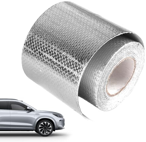 Aluminium självhäftande aluminiumtejp - tung isolerad kanal för bilmodifiering, industriell vattentät tätning | SUV värmereparationsrulle - avgas