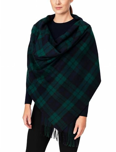 BRAW CLANS TARTANS Lambswool Stole Extra Long Scarf for women - 100% pure wool - Oversized Wrap shawl - Scottish Tartan - Wedding, Mothers day gifts