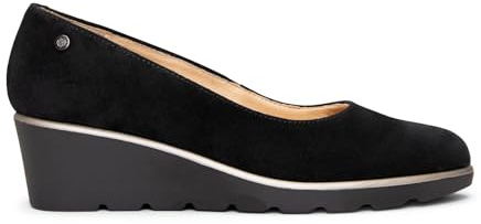 miMaO Zapatos con cuña para Mujer en Piel Negro, EU 40