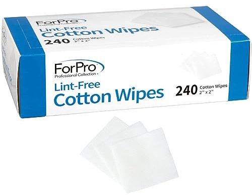 ForPro Professional Collection Lint-Free Cotton Wipes, 100% Pure Cotton Gauze, 2 x 2, White, 240-Count