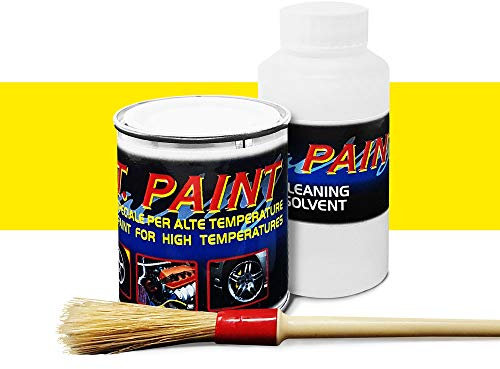4R Quattroerre.it Quattroerre 16071 Peinture pour étriers de frein, pots d'échappement, têtes d'échappement, monobloc résistant aux hautes températures, couleur jaune