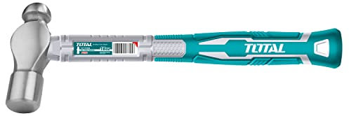 TOTAL - Martillo de Bola | Peso de 450 gr | Con Cabeza de Acero Forjado | Profesional, Cómodo y Seguro | Herramienta de Carpintero | Mango de Fibra