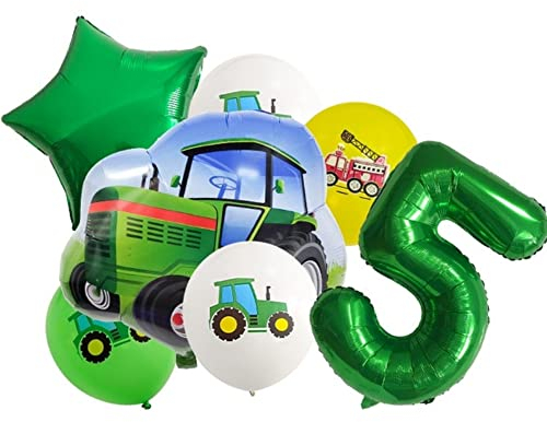 DIWULI Globos de Cumpleaños Tractor 5 Años - Decoración