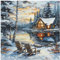 51buyoutgo Kreuzstich Set Vorgedruckt Landschaft Fluss Stickvorlagen Stickbilder Vorgedruckt Kreuzstich Stickpackungen Stickpackung Cross Stitch Embroidery Kit Stickset Sticken Set Erwachsene Anfänger