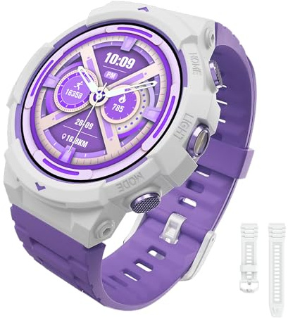 Black Shark Orologio Smartwatch GS3 Sport, 1,43 AMOLED Militari Smart Watch Uomo, Chiamate Bluetooth ENC, Impermeabile, GPS, 120+ Modalità Sport, Fitness Tracker, Monitoraggio Salute, Viola Luna