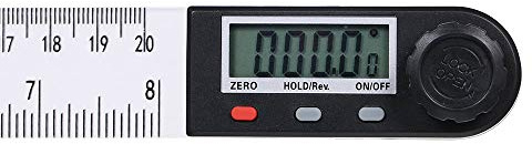 ERYUE LCD-skärm Vinkellinjal 360° Elektronisk Goniometer Gradskiva för Sågjustering Ritning 0-8 Tum