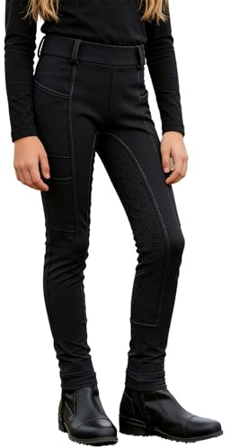 Miaeowve Flickor ridbyxor leggings barn lång hästträning tights avslappnad trailridning träning träning ridunderdelar