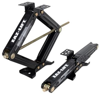 Camco EAZ Lift Eaz-Lift Scherenwagenheber, 61 cm, verfügt über eine Tragfähigkeit von 3,4 kg, eine robuste Stahlkonstruktion, und Wird in einem 2er-Set (48830) geliefert