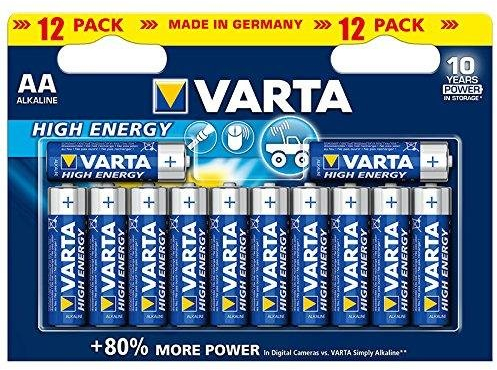 Batterie Alkali Mignon (AA) Varta - High Energy (powerful Alkaline) 12er Pack