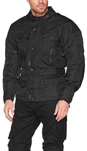 Australian Bikers Gear The Infinity Chaqueta de moto en color Negro tejido Cordura con protecciones TALLA M