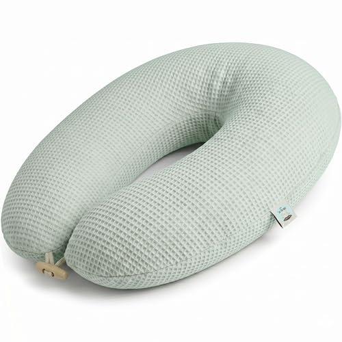 Sei Design Cojín de Lactancia XXL 190 x 30 cm, Certificado Öko-Tex | Cojín ergonómico para Embarazadas | Relleno Extra silencioso. Funda 100% algodón