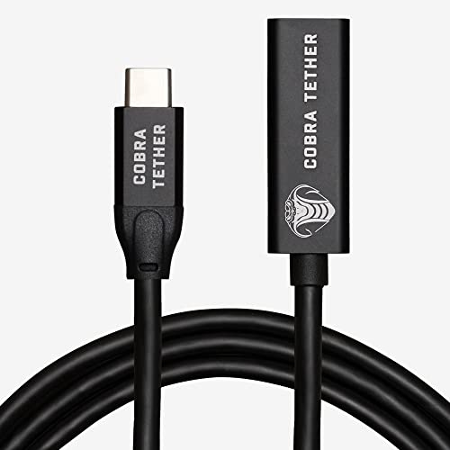 Cobra Tether Cavo USB-C – 5 metri, prolunga professionale per foto e video, nero