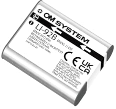 OM SYSTEM Li-92B Rechargeable Lithium-Ion battery for OM SYSTEM Tough TG-7 / Olympus TG-6 / TG-5