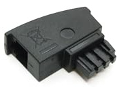 Telefonbuchse Auf RJ11 - Telefonadapter med RJ11-Buchse - Geeignet for Deutschland - Schwarzer TAE-F tecker