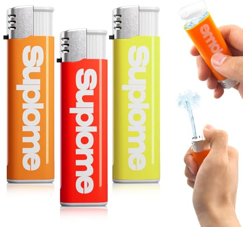 Feuerzeug Wasserpistole,3 Stück feuerzeug Wasser spritzt Prank,Feuerzeug Wasserpistolen Spielzeug,Geeignet für Zauberrequisiten, Streiche, kleine Spielzeuge, Partys, Schwimmbäder