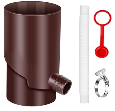 Yianyal Regenwasserauffangsystem, UV-beständig, wetterfest, Regentonnen-Umlenk-Set, Regenfangsystem, sammelt Regenwasser aus der Dachrinne, für Gartenbewässerung, Reinigung