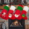 NOCHME Calze di Natale da Appendere Set di 4 Tessuto Non Tessuto Christmas Stocking Calza Natalizie per Decorazione Natalizia per Camino Riempire Regali Caramelle Rosso